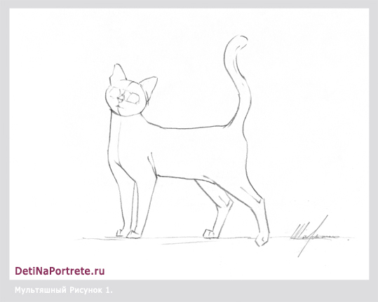+как нарисовать кошку простым карандашом